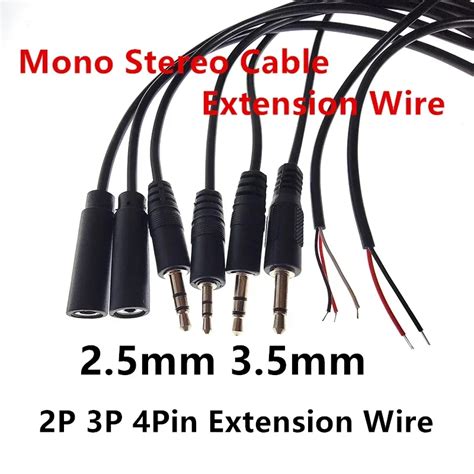 Mono Cabo Est Reo Jack Connector Macho E F Mea Fio De Extens O DIY