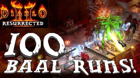 Diablo 2 Resurrected 100 Baal Runs Drop Highlights Youtube