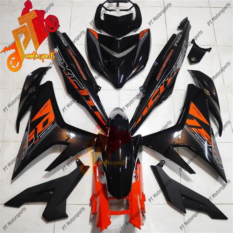 Yamaha Y Zr Y V V Cover Set Matt Black Matt Black Kilat Orange