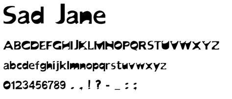 Sad Jane Font Fancy Various