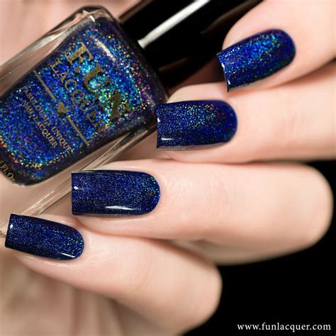 Here S A Navy Blue Nail Polish With An Iridescent Shimmer To Paint Your