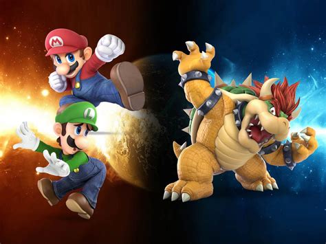 Mario And Luigi Vs Bowser By Sondowverdarkrose On Deviantart