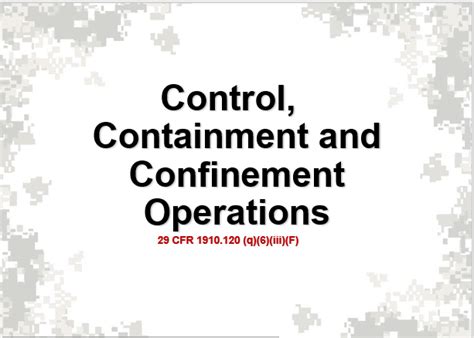 HazMat Control Containment Confinement Operations - PowerPoint Ranger ...