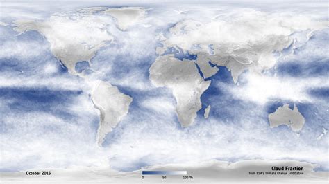 ESA Cloud Fraction Map