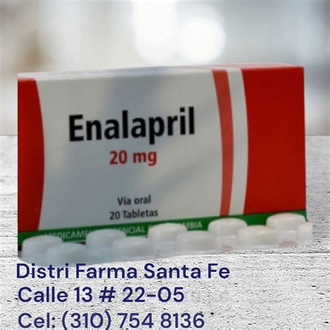 Enalapril Genfar 20mg X 20 Tabletas