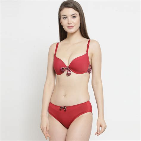 Prettycat Seamless Push Up Bra Panty Set Red Buy Prettycat Seamless