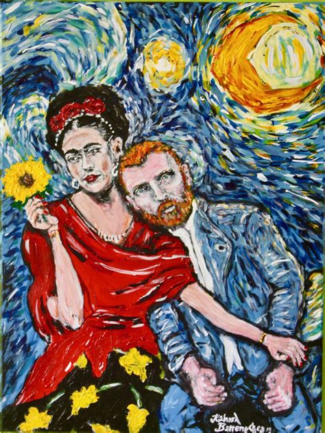 Van Gogh And Frida Painting Etsy Frida Paintings Van Gogh Art Frida Kahlo Art