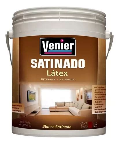 Latex Venier Satinado blanco lavable 10L Envío gratis