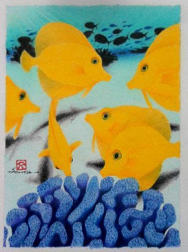 Yellow Tang Zebrasoma Flavescens Haw N Lau Ipala Painting Art By