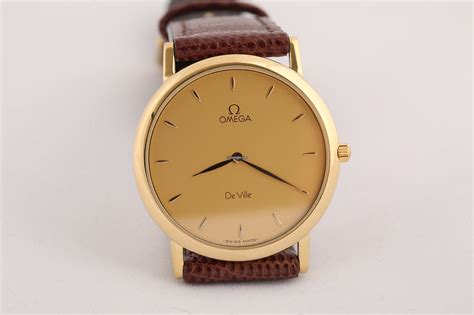 Omega De Ville Gold Dial K Solid Gold Quartz Cal For For