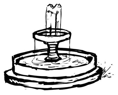 Water Fountain Drawing at GetDrawings | Free download