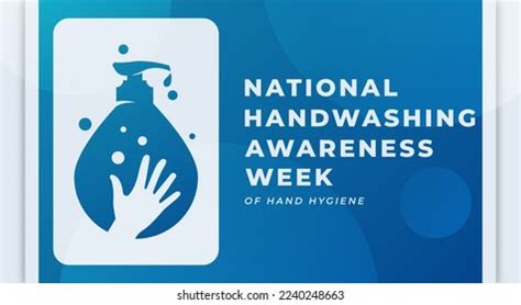 Happy Handwashing Awareness Week Celebration Vector Stock Vector