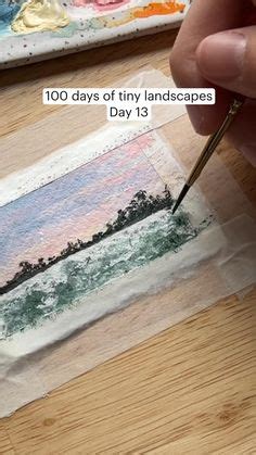 Kolbie Blume 100 Days Of Tiny Landscapes Tiny Landscape Watercolor