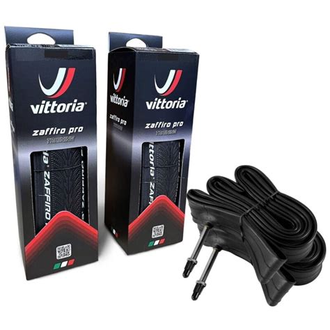 Vittoria Zaffiro Pro Folding Bundle Of 2 Tyres And 2 Positz Tubes 700 X