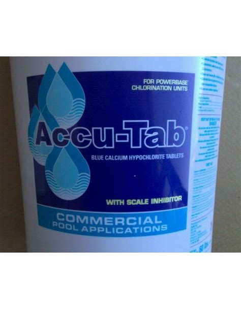 Accu Tab Blue Pool Chlorine Tablets 60Lb Powerbase Commercial