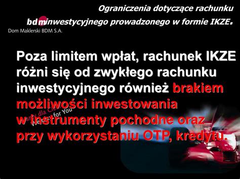 PPT Rachunek Inwestycyjny Prowadzony Jako IKZE W Domu Maklerskim BDM