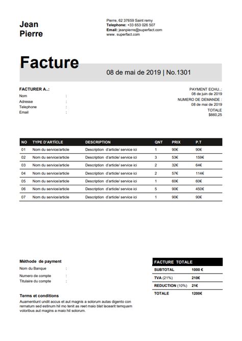 Comment Faire Une Facture Proforma Sur Excel Automasites