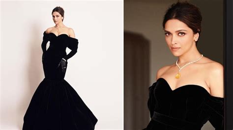 Deepika Padukone Looks Dreamy In Black Velvet Off Shoulder Gown At Oscars 2023 India Today