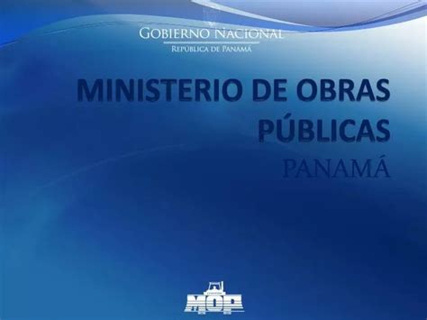 PPT MINISTERIO DE OBRAS PÚBLICAS PowerPoint Presentation free