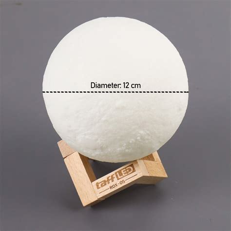 Taffled Lampu Tidur Bulan D Moon Night Light Lamp Rechargeable Cm