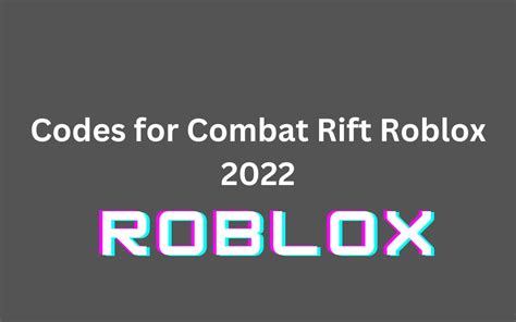 Active Codes For Combat Rift Roblox