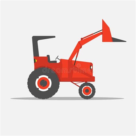 Red Farm Tractor Stock Illustrations 2907 Red Farm Tractor Stock