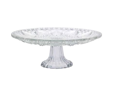 Vintage Footed Pedestal Cake Serving Glass Plate Etsy