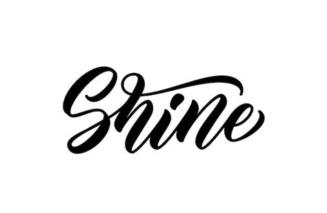 Premium Vector Shine Word Vector Handwritten Inscription Trendy