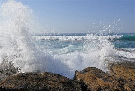 Free Images Beach Coast Rock Ocean Horizon Shore Cliff Foam