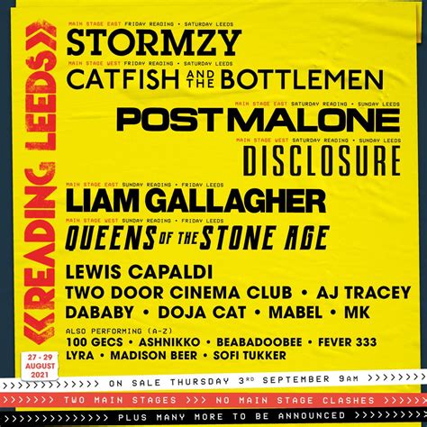 Headliners and first acts announced for Reading & Leeds 2021