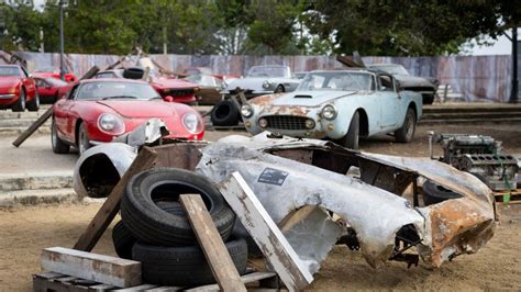 Burnt Out Shell Of Ferrari Fetches M At Auction Bbc News