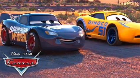 Relâmpago McQueen contra Cruz Ramirez Pixar Carros YouTube