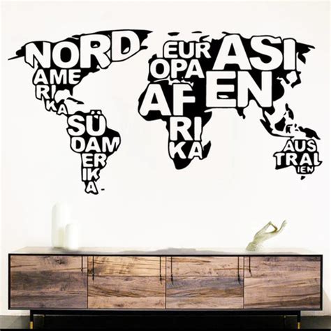 Jual Sticker World Map Wall Stiker Peta Dunia Dingding Kantor Rumah