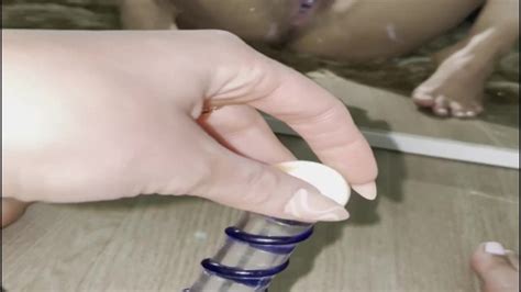 Playing With My Wet Pussy And Cuming On My Glass Dildo Pussy So Wet You Can Hear It Xxx Mobile