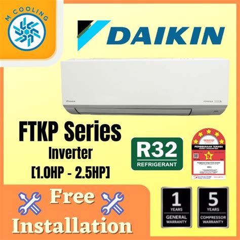 Free Installation Daikin New Model Daikin R Inverter Ftkp Series