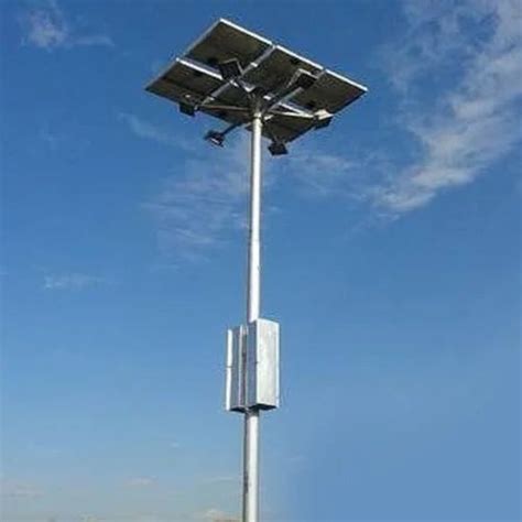 Led Pure White Meter Solar High Mast Light For Road Side W At