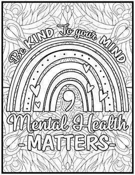 Mental Health Awareness Month Coloring Pages Mindfulness Coloring Sheets