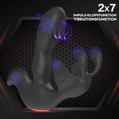 Vibrating Butt Plug G Spot Vibrator Anal Plug Remote Control Dual Motor