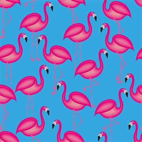 Premium Vector Flamingo Bird Vector Pattern Seamless