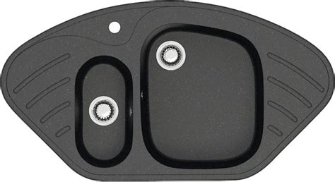 Мойка кухонная Domaci Болонья М-23-002 94x50, с крылом, черная ...