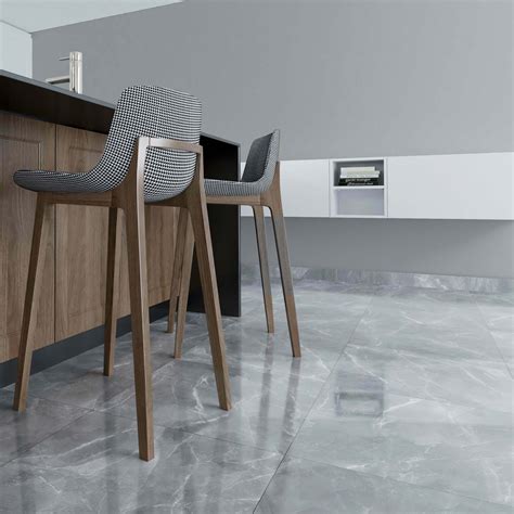 Marmy Grey Gloss Marble Effect Porcelain Floor Tile Tile Mountain