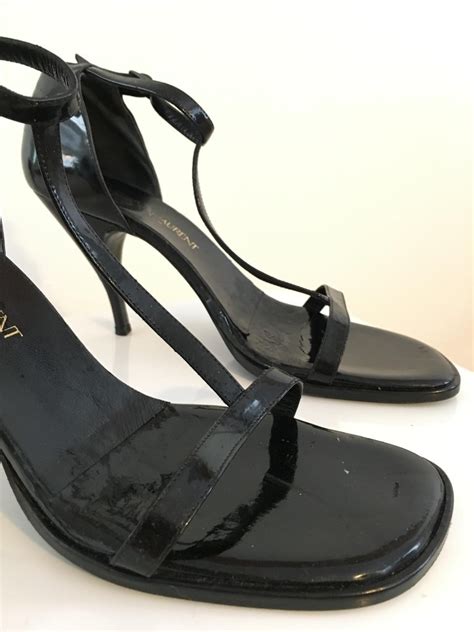 Ysl Black Patent Leather High Heels Size 8 At 1stdibs Ysl High Heels