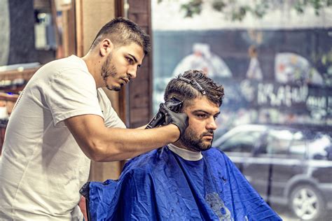 Barber Giving A Haircut Image Free Stock Photo Public Domain Photo