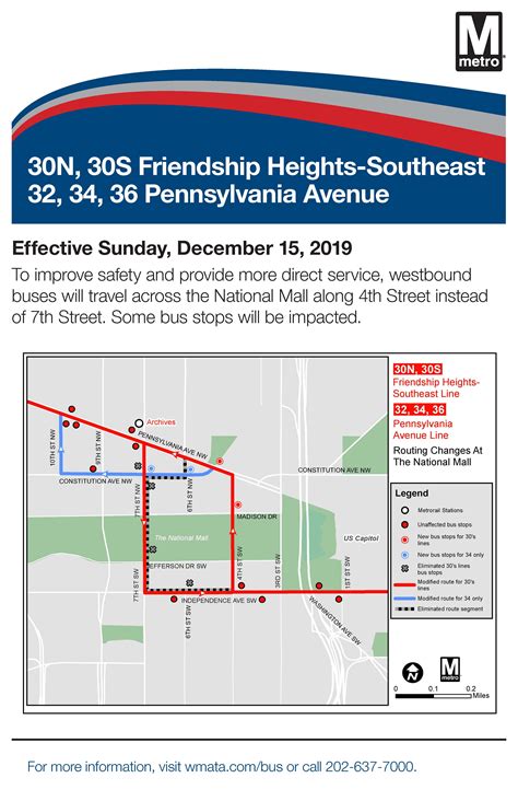 Metrobus Service Changes Beginning Sunday, December 15, 2019 | WMATA