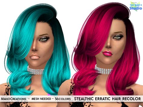 The Sims Resource Stealthic Erratic Hair Recolor