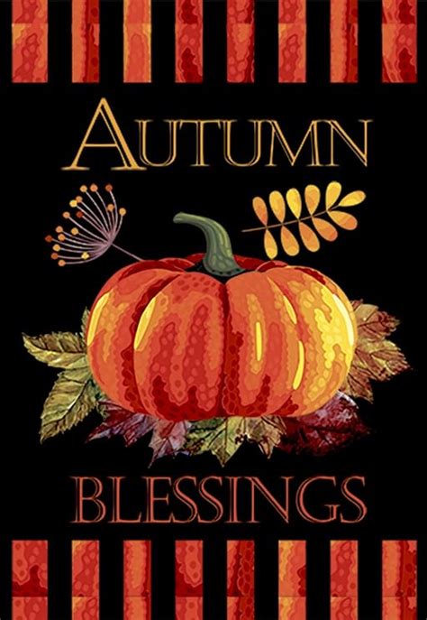 Amazon Morigins Fall Garden Flag With Pumpkin Autumn Blessings