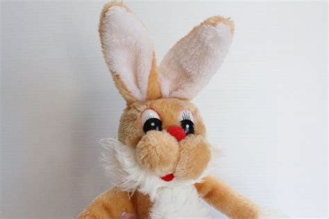 BROWN PLUSH RABBIT Vintage Stuffed Rabbit Russ Berrie Flip Etsy