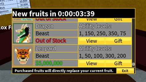 Leopard Fruit In Stock Blox Fruits Youtube