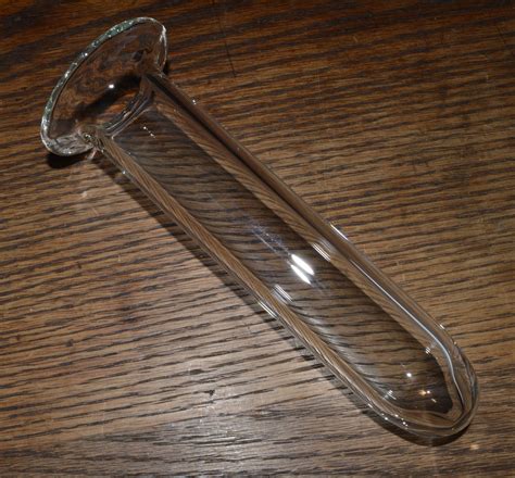 Glass Dildo 5 5 Hollow Clear Handblown With Flared Etsy