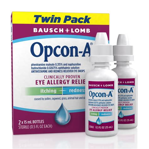 Opcon A® Eye Allergy Relief Dropsantihistamine And Redness Reliever Eye Drops 05 Fl Oz Twin